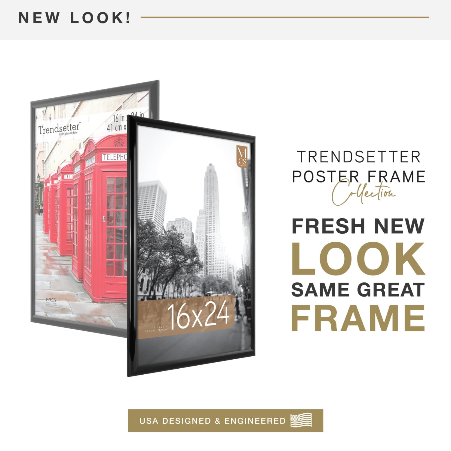 Amazon.co.jp: MCS Trendsetter 16x24 ポスターフレーム ブラック 高